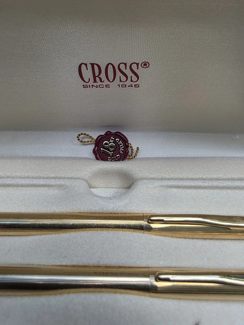 Cross 1/20 18k Gold Filled Ball Point Pen, 0.5 MM Pencil USA See Description